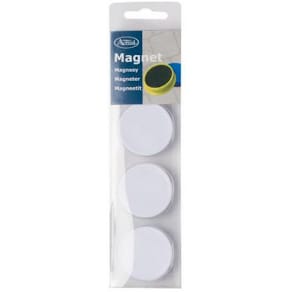 Magnetknapp Actual Vit, 40mm, 4/fp