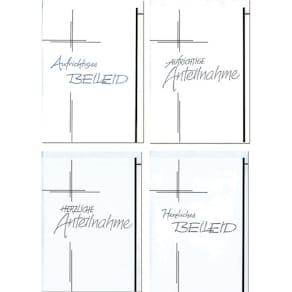 Trauerkarte Apollo, sortiert, 4 Motive, weiß/schwarz