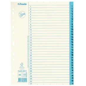 Pärmregister JOPA Papper A4 1-31, blå flik, 10st