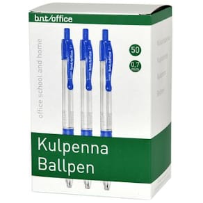 Bläckkulpenna Marvy RB-7 Blå, gummigrepp, 50st