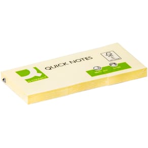 Haftnotizblock Q-CONNECT KF10500, 38 x 51 mm, gelb