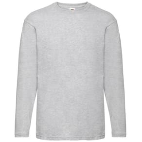 T-shirt Långärmad FRUIT gråmelange 5XL