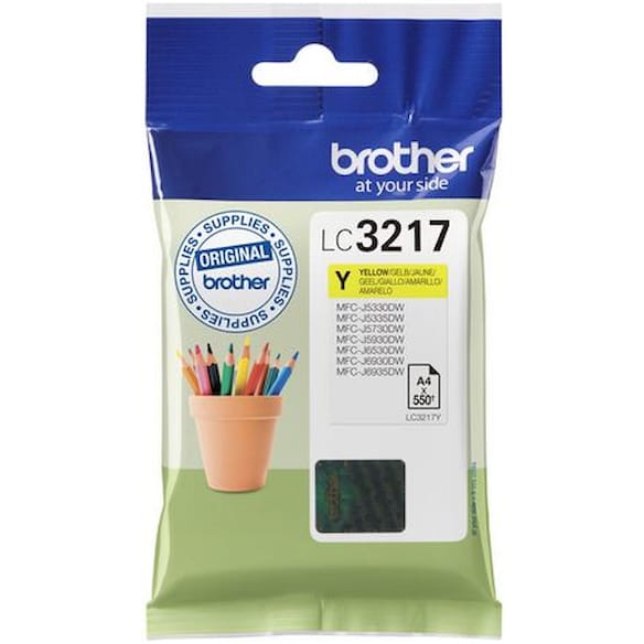 Blekk BROTHER LC3217 Y gul