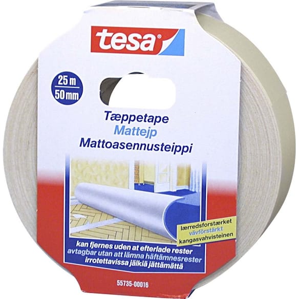 Product Image for Dobbeltklæbende tape tesa 50 mm x 25 m, 248 µm, farveløs, pk 36