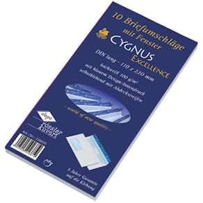 Briefhülle Cygnus Excellence 30002391, DIN Lang, haftklebend, mit