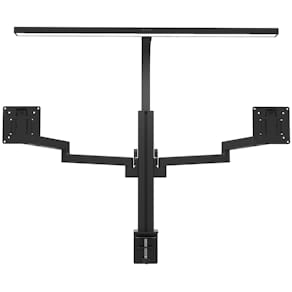 Skærmarm med lampe Unilux Axio Strata Lumino, sort 362×917 mm
