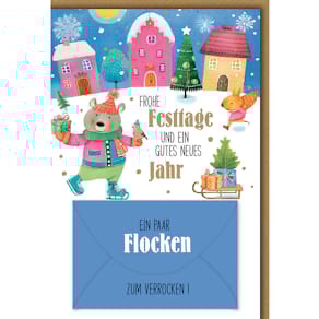 Geldscheinkarte Noname, Weihnachten, 11,5 x 17 cm, inkl. Umschlag