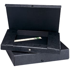 Dokumentenmappe Elba, A4, schwarz, Druckknopfverschluss