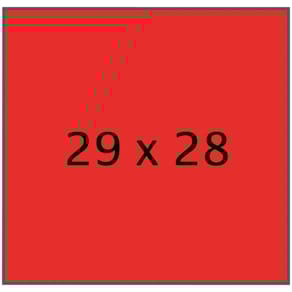 Meto etiket perm 29x28 rød (30rl/700)