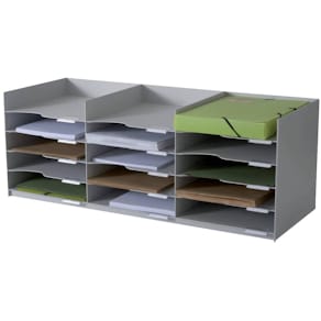 Sortierablage Paperflow 535.02, 15 Fächer, grau