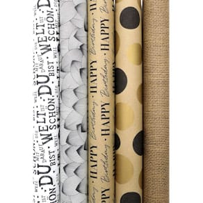 Geschenkpapierrolle BY NATURE, 2 m x 70 cm, sortiert