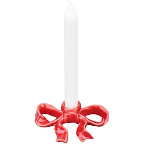 Ljusstake FESTIVE Rosett 12cm röd