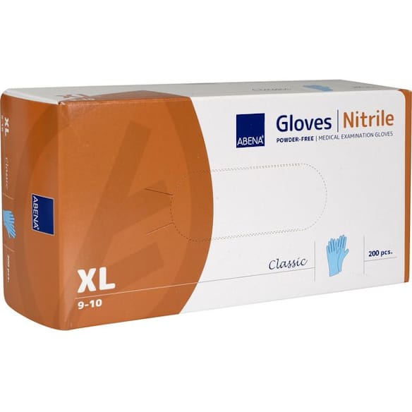 Hanske ABENA C. nitril u/p XL blå (200)