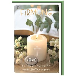 Glückwunschkarte Noname Firmung, bunt, 11,5 x 17 cm, mit Umschlag