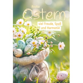 Osterkarte Noname, bunt, mit Briefumschlag