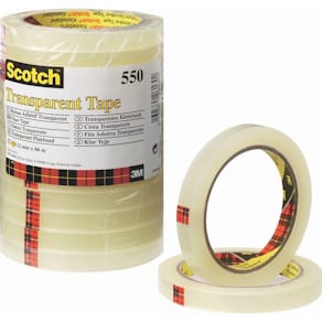 Klebefilm Scotch 550, 19 mm x 66 m, transparent, 8 Rollen