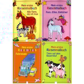 Malbuch ARENA Riesenmalbuch, 4 Titel sortiert, ab 3 Jahren