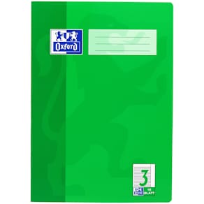 Heft Oxford A4, 16 Blatt, Lineatur 3, mit Rand, bunt