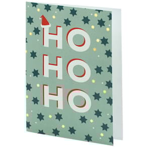 Briefkarte Rössler Ho-Ho-Ho, B6hd, mit Umschlag (Weihnachten)