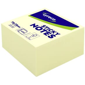 Notes LYRECO kub std 75x75mm gul