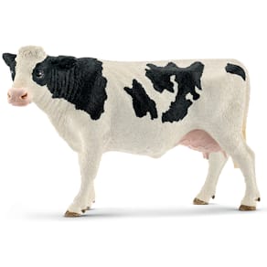Spielfigur SCHLEICH Kuh Schwarzbunt, ca. 12,6 cm