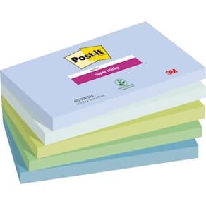 Notitieblok Post-it Super Sticky Oasis, 76 x 127 mm, 90 vel, 5 st