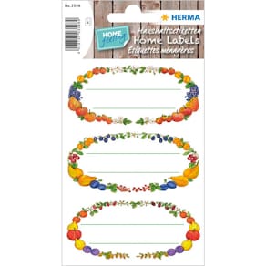 Einmachetiketten HERMA Früchtekränze, 84 x 120 mm