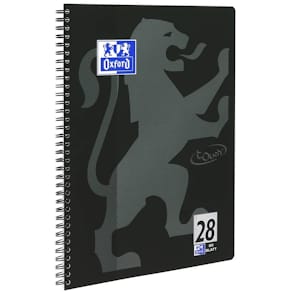 Collegeblock Oxford, A4, 80 Blatt, kariert, Lineatur 28, schwarz