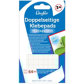 Klebepads Läufer, 64 Stück, transparent