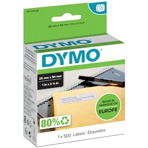 Label Return 25x54 perm white (500)