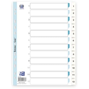 Register Elba A4 hvid karton, 20 stk