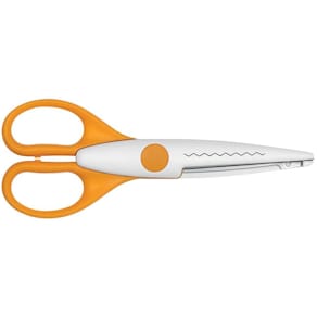 Kreativschnittschere WEDO Zacken, 160 mm, gelb, große Griffe, Etu