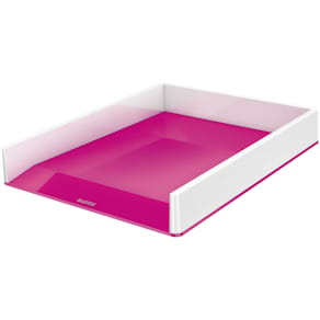 Briefkorb Leitz WOW Duo Colour, A4, weiß/pink metallic
