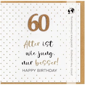 Geburtstagskarte Perleberg, Zahl 60
