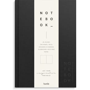 Ant.bok BURDE A5 textil olinj svart