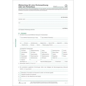 Mietvertrag RNK, A4, Ferienwohnung