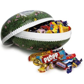 Påskägg 25cm inslaget godis 1,3kg