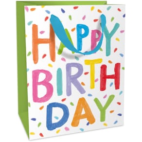 Geschenktragetasche Braun+Company, Geburtstag, bunt