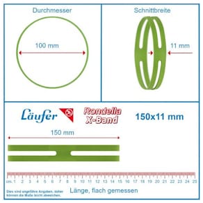 Gummiband Läufer X-Band, 150 x 11 mm, bunt
