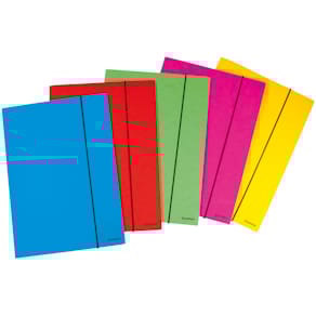 Gummizugmappe DONAU A4, sortiert, 5 Farben
