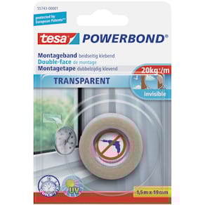 Montageband tesa transparent, 19 mm x 1,5 m