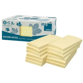 Notes INFO NOTES recy 75x125 gul 12/fp