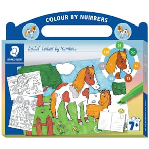 Malset STAEDTLER triplus colour Malen nach Zahlen Koffer, Pferde