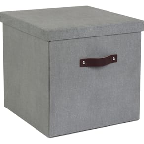 Förvaringsbox Bigso Logan canvas grå