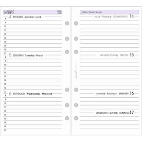 Kalendereinlage BIND 260217, A6, 1 Woche/2 Seiten