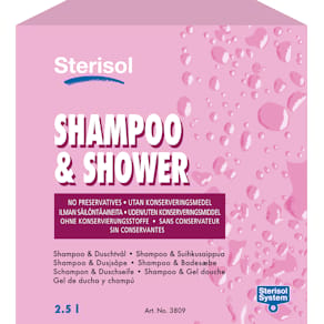 Duschtvål & Schampo Sterisol, 2,5L, 2st