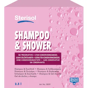 Duschtvål & Schampo Sterisol, 2,5L, 2st
