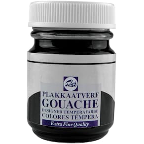Plakkaatverf Talens Extra Fijn, flacon 50 ml, neutraalzwart