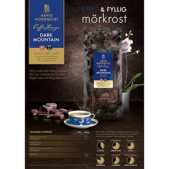 Kaffebönor Arvid Nordquist Dark Mountain 1kg