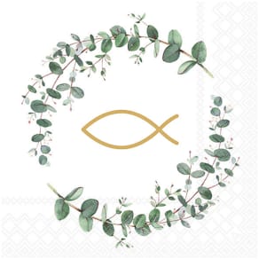 Motivserviette Ambiente Kommunion Zweige, 33 x 33 cm